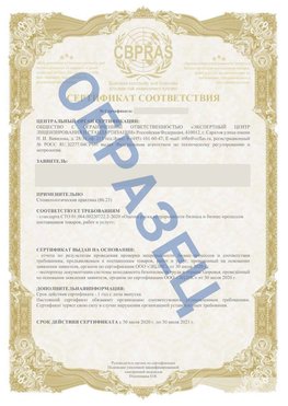 Образец Сертификат СТО 01.064.00220722.2-2020 Ефремов Сертификат СТО 01.064.00220722.2-2020 